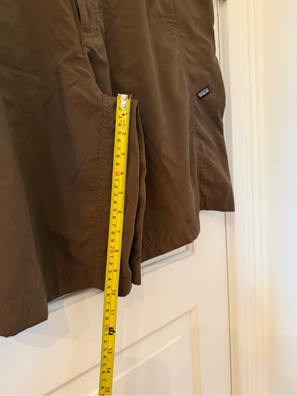 Patagonia Brown Athletic Shorts with Integrated Waist Buckle - Picture 6 of 6